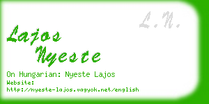 lajos nyeste business card